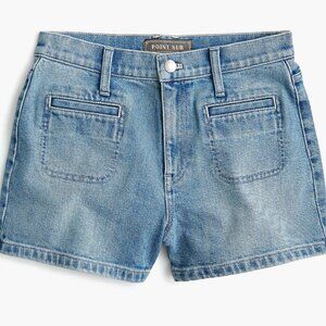 JCrew Point Sur patch-pocket short in Light River wash